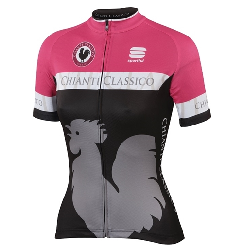 Black and Neon Pink Cycle Ladies Jersey